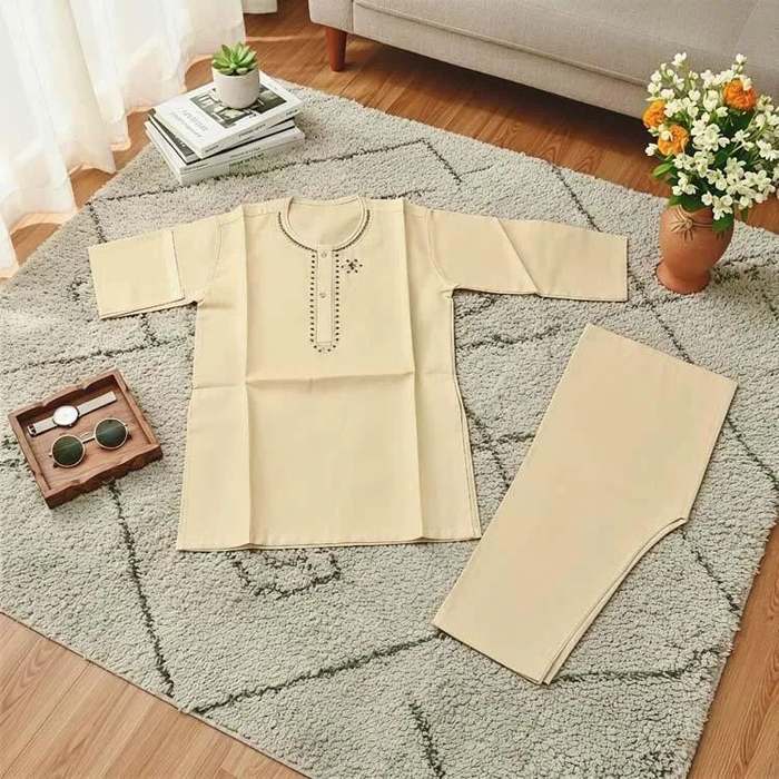 Cotton Kurta Shalwar Set Boys 1-10 Years