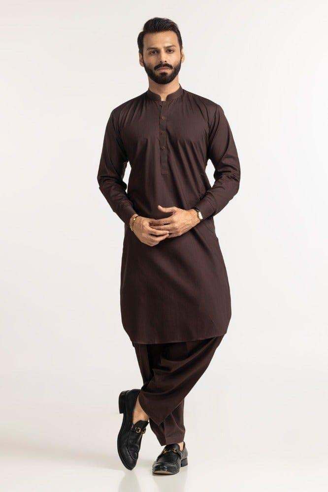 Brown Wash & Wear Men Suit