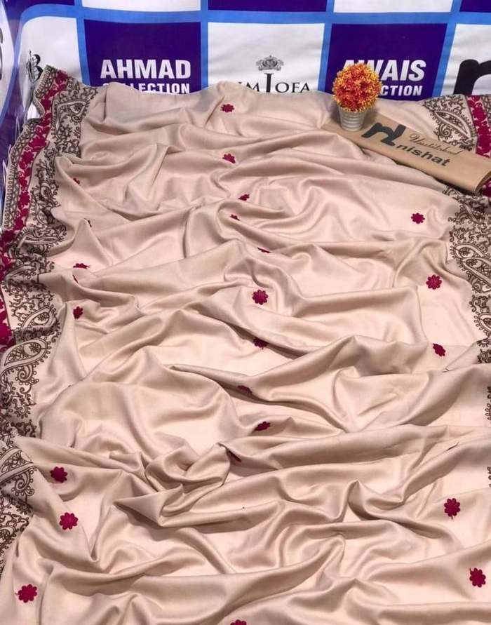 Swiss Lawn Shawl Red Floral